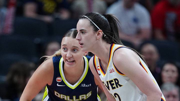 Paige Bueckers and Caitlin Clark