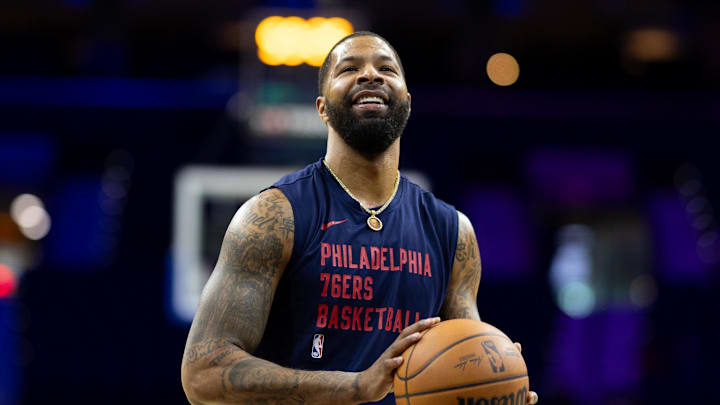 Marcus Morris warms up before a 76ers game last season. Marcus Morris warms up before a 76ers game last season.