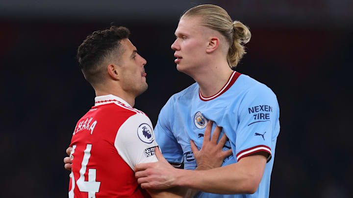 Granit Xhaka y Erling Haaland