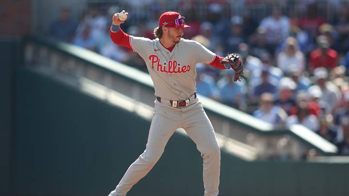 Philadelphia Phillies second baseman Bryson Stott. Philadelphia Phillies second baseman Bryson Stott.