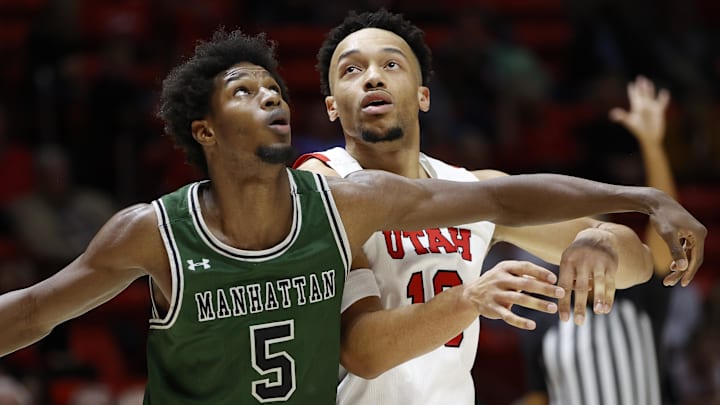 Dec 11, 2021; Salt Lake City, Utah, USA; Manhattan Jaspers forward Samba Diallo (5) 