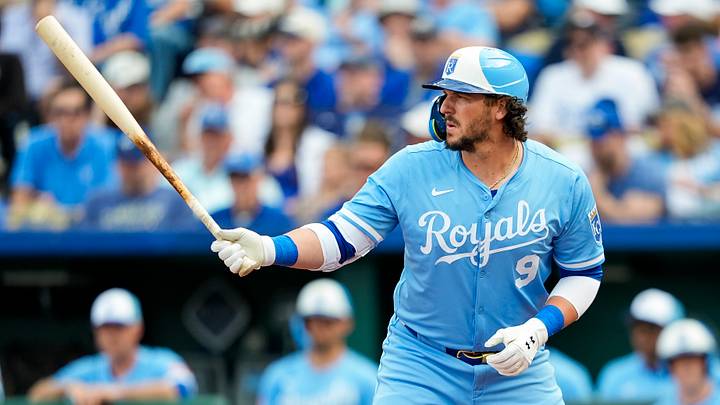 Kansas City Royals designated hitter Vinnie Pasquantino Kansas City Royals designated hitter Vinnie Pasquantino