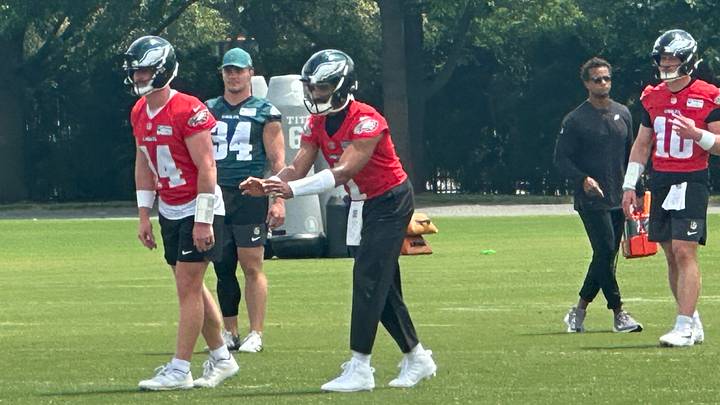 Eagles quarterback Jalen Hurts at mandatory minicamp on June 10, 2026.