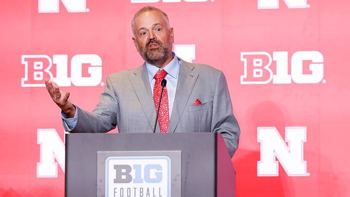 Jul 30, 2026; Chicago, IL, USA; Nebraska Football head coach Matt Rhule speaks during Big Ten Media Days at Hilton Chicago. Mandatory Credit: Kamil Krzaczynski-Imagn Images Jul 30, 2026; Chicago, IL, USA; Nebraska Football head coach Matt Rhule speaks during Big Ten Media Days at Hilton Chicago. Mandatory Credit: Kamil Krzaczynski-Imagn Images