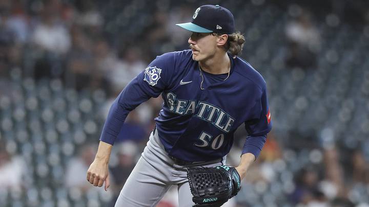 May 13, 2026; Houston, Texas, USA; Seattle Mariners starting pitcher Bryce Miller (50) delivers a pitch during the first inning against the Houston Astros at Daikin Park. Mandatory Credit: Troy Taormina-Imagn Images May 13, 2026; Houston, Texas, USA; Seattle Mariners starting pitcher Bryce Miller (50) delivers a pitch during the first inning against the Houston Astros at Daikin Park. Mandatory Credit: Troy Taormina-Imagn Images