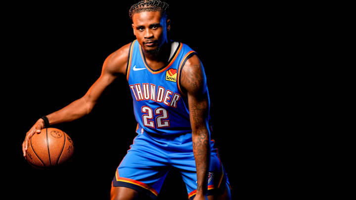 Cason Wallace is pictured during the Thunder media day at the Paycom Center in Oklahoma City, on Monday, Sept. 30, 2024. Cason Wallace is pictured during the Thunder media day at the Paycom Center in Oklahoma City, on Monday, Sept. 30, 2024.