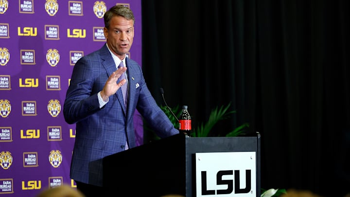 LSU Football Hosts Press Conference Introducing New Head Coach Lane Kiffin