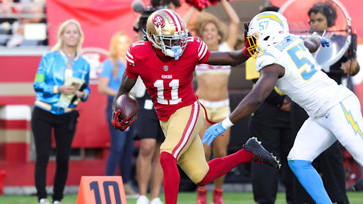 Aug 25, 2023; Santa Clara, California, USA; San Francisco 49ers wide receiver Brandon Aiyuk (11)