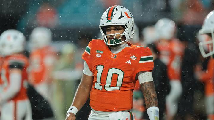 Oct 17, 2026; Miami Gardens, Florida, USA; Miami Hurricanes quarterback Darian Mensah (10) warms up before a game against the Florida State Seminoles at Hard Rock Stadium. Mandatory Credit: Sam Navarro-Imagn Images Oct 17, 2026; Miami Gardens, Florida, USA; Miami Hurricanes quarterback Darian Mensah (10) warms up before a game against the Florida State Seminoles at Hard Rock Stadium. Mandatory Credit: Sam Navarro-Imagn Images