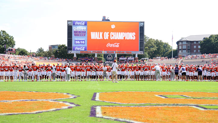 Clemson does its Walk of Champions before Syracuse v Clemson game