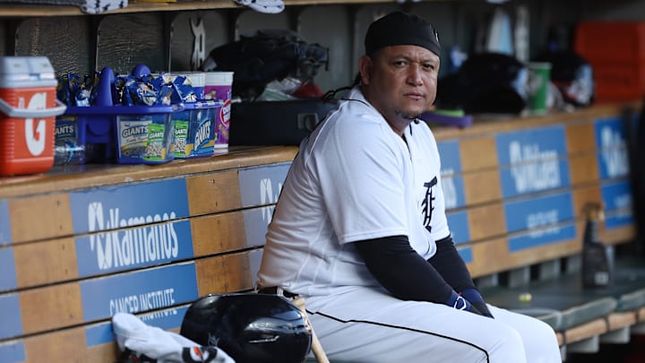 Miguel Cabrera ha pasado mucho tiempo en la banca de Detroit en 2023