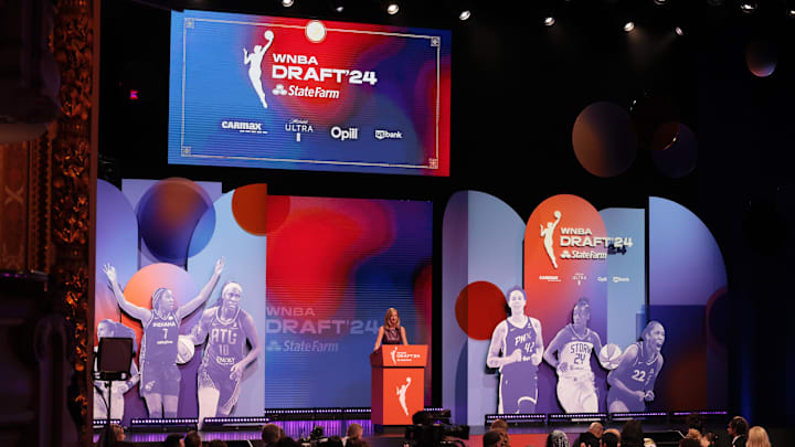 WNBA commissioner Engelbert presents the 2024 WNBA Draft.