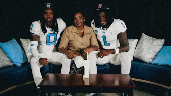 Zavion and Jayden Griffin-Haynes with their mother