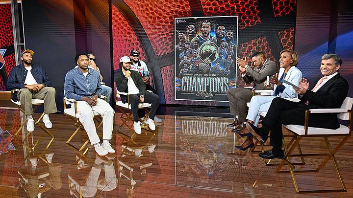 The Knicks made an appearance on ‘Good Morning America’ on Monday The Knicks made an appearance on ‘Good Morning America’ on Monday