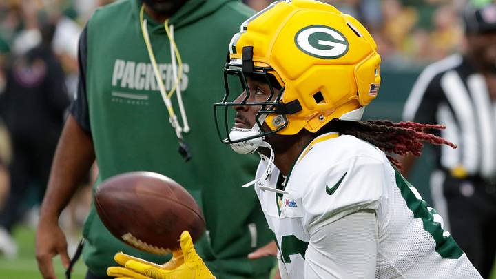 Green Bay Packers wide receiver Savion Williams (83) catches a pass during Family Night. Green Bay Packers wide receiver Savion Williams (83) catches a pass during Family Night.
