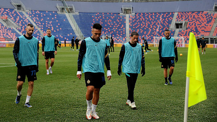 L'allenamento dell'Inter a Bologna 
