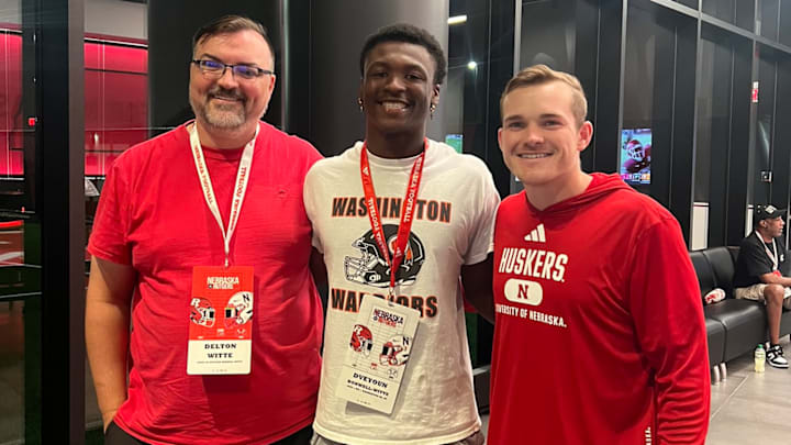 Nebraska football recruit Dveyoun Bonwell-Witte during his visit to Lincoln. Nebraska football recruit Dveyoun Bonwell-Witte during his visit to Lincoln.