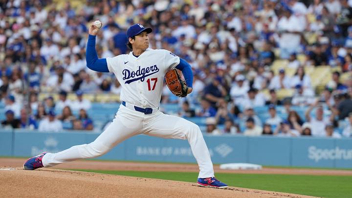 Jul 3, 2026; Los Angeles, California, USA; Los Angeles Dodgers starting pitcher Shohei Ohtani (17) throws during the first inning against the San Diego Padres at Dodger Stadium. Mandatory Credit: Jon Endow-Imagn Images Jul 3, 2026; Los Angeles, California, USA; Los Angeles Dodgers starting pitcher Shohei Ohtani (17) throws during the first inning against the San Diego Padres at Dodger Stadium. Mandatory Credit: Jon Endow-Imagn Images