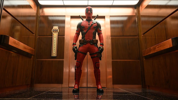 Ryan Reynolds as Deadpool/Wade Wilson in 20th Century Studios/Marvel Studios' DEADPOOL & WOLVERINE. Photo by Jay Maidment. © 2024 20th Century Studios / © and ™ 2024 MARVEL. Ryan Reynolds as Deadpool/Wade Wilson in 20th Century Studios/Marvel Studios' DEADPOOL & WOLVERINE. Photo by Jay Maidment. © 2024 20th Century Studios / © and ™ 2024 MARVEL.