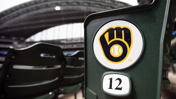 Jun 15, 2025; Milwaukee, Wisconsin, USA; General view of the Milwaukee Brewers logo on seating within American Family Field prior to the game against the St. Louis Cardinals. Mandatory Credit: Jeff Hanisch-Imagn Images Jun 15, 2025; Milwaukee, Wisconsin, USA; General view of the Milwaukee Brewers logo on seating within American Family Field prior to the game against the St. Louis Cardinals. Mandatory Credit: Jeff Hanisch-Imagn Images
