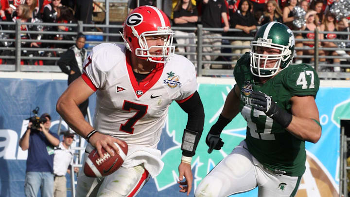 Georgia Bulldogs quarterback Matthew Stafford (7)
