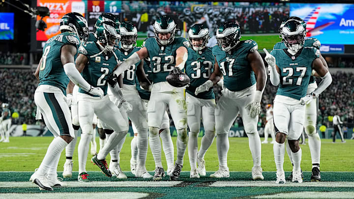 Philadelphia Eagles defense celebrates touchdown