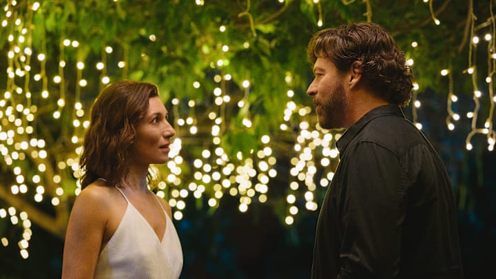 Find Me Falling. (L-R) Agni Scott as Sia and Harry Connick Jr. as John in Find Me Falling. Cr. Pavlos Vrionides/Netflix © 2024.