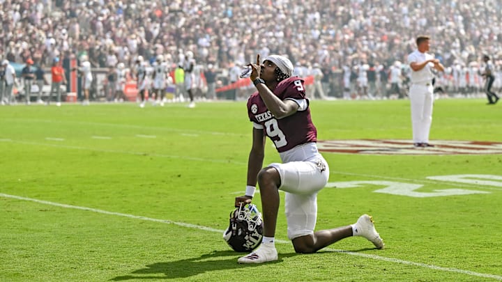 Sep 23, 2023; College Station, Texas, USA; Texas A&M Aggies wide receiver Jahdae Walker (9)