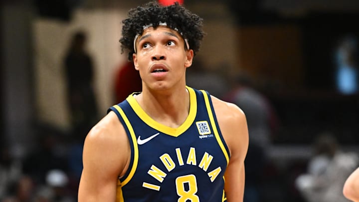 Indiana Pacers forward Enrique Freeman (8)
