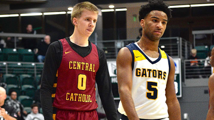 Isaac Carr, Central Catholic takes on Annie Wright in the Les Schwab Invitational third place game on Monday, Dec. 30 at Portland State University.
