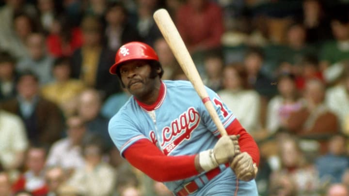 Chicago White Sox first baseman Dick Allen in action during the 1973 season. Chicago White Sox first baseman Dick Allen in action during the 1973 season.