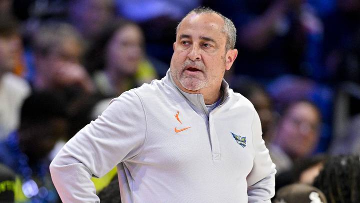 May 14, 2026; Arlington, Texas, USA; Dallas Wings head coach Jose Fernandez looks on during the game between the Wings and the Lynx at College Park Center. Mandatory Credit: Jerome Miron-Imagn Images May 14, 2026; Arlington, Texas, USA; Dallas Wings head coach Jose Fernandez looks on during the game between the Wings and the Lynx at College Park Center. Mandatory Credit: Jerome Miron-Imagn Images