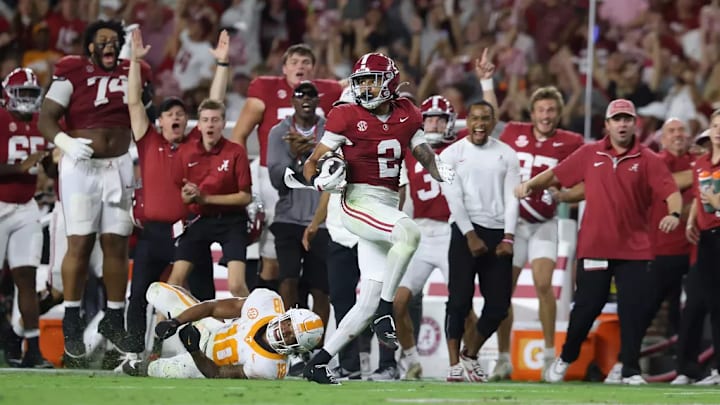 Alabama Defensive Back Zabien Brown (2) in action against Tennessee at Bryant-Denny Stadium in Tuscaloosa, AL on Saturday, Oct 18, 2025.