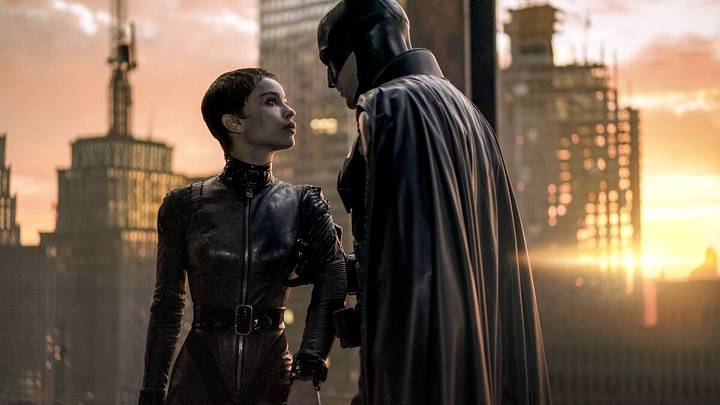Zoë Kravitz and Robert Pattinson in The Batman.