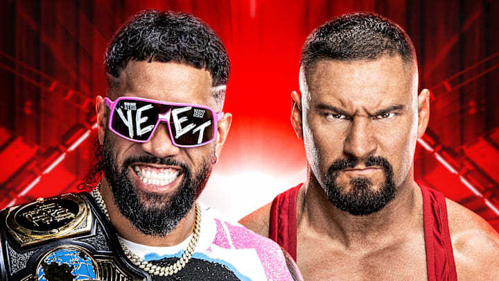 Jey Uso defends the Intercontinental Championship against Bron Breakker