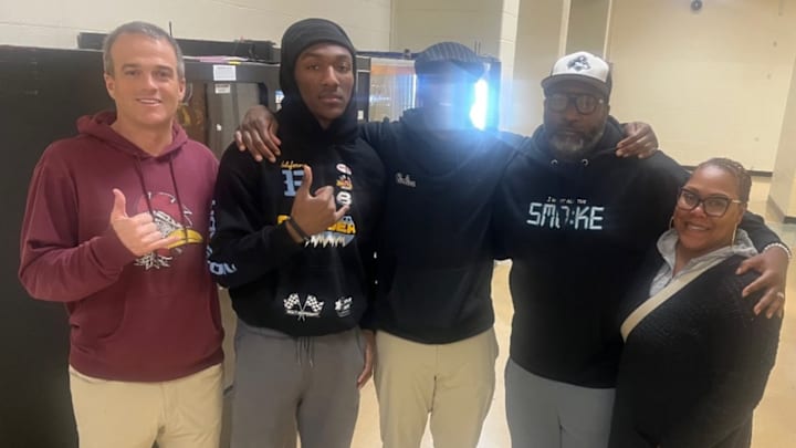 Coach Shane Beamer and Torian Gray stopped by to visit 2026 prospect Samari Matthews at Hough HS (NC), January 27, 2025 Coach Shane Beamer and Torian Gray stopped by to visit 2026 prospect Samari Matthews at Hough HS (NC), January 27, 2025