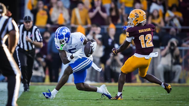 BYU wide receiver Darius Lassiter against Arizona State BYU wide receiver Darius Lassiter against Arizona State