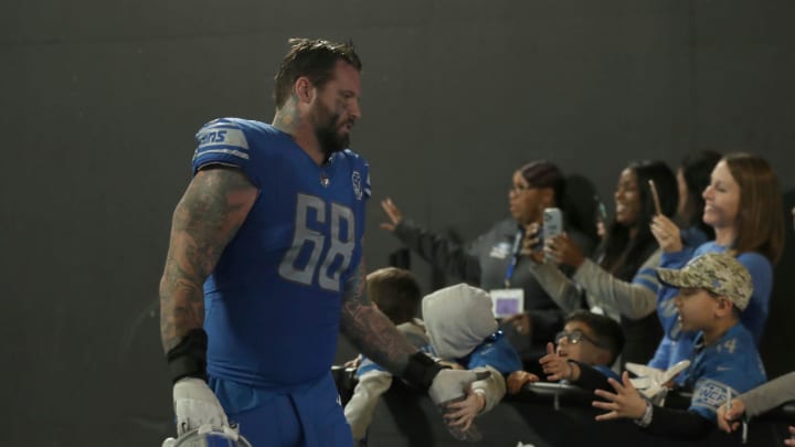 Detroit Lions offensive tackle Taylor Decker (68).