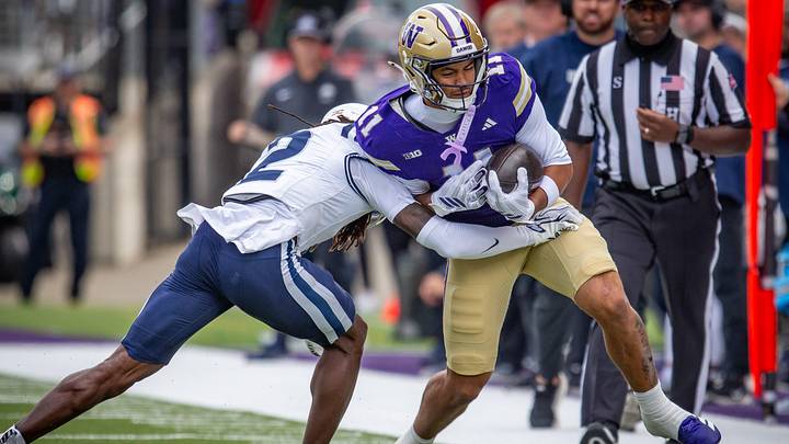 Freshmen Jordan Clay came up with 4 catches for 42 yards against Utah State. Freshmen Jordan Clay came up with 4 catches for 42 yards against Utah State.