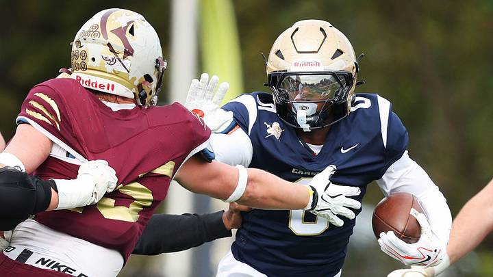 Syracuse football commit and senior tailback Elijah Kimble became Western New York's All-Time Leading Rusher in Canisius' 43-21 win over Huron Heights on Saturday afternoon. Kimble finished with 263 yards and four touchdowns on 13 carries for the Crusaders.