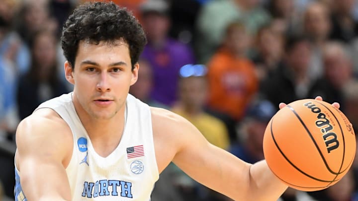 North Carolina Tar Heels guard Luka Bogavac (44) drives to the basket Thursday, March 19, 2026, during the NCAA Men’s Basketball Tournament first round game against the VCU Rams at Bon Secours Wellness Arena in Greenville, South Carolina. North Carolina Tar Heels guard Luka Bogavac (44) drives to the basket Thursday, March 19, 2026, during the NCAA Men’s Basketball Tournament first round game against the VCU Rams at Bon Secours Wellness Arena in Greenville, South Carolina.