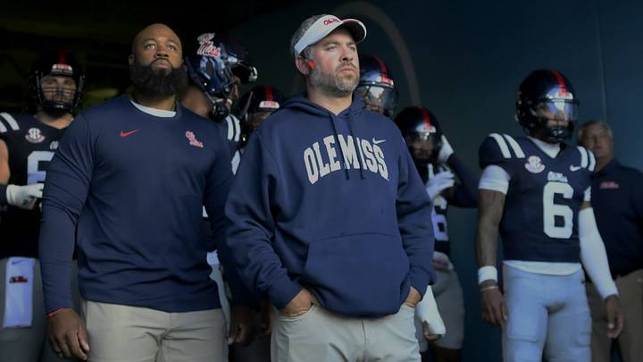 Sep 6, 2026; Nashville, Tennessee, USA; Mississippi Rebels head coach Pete Golding waits to lead his team onto the field prior to a game against the Louisville Cardinals at Nissan Stadium. Mandatory Credit: Steve Roberts-Imagn Images Sep 6, 2026; Nashville, Tennessee, USA; Mississippi Rebels head coach Pete Golding waits to lead his team onto the field prior to a game against the Louisville Cardinals at Nissan Stadium. Mandatory Credit: Steve Roberts-Imagn Images