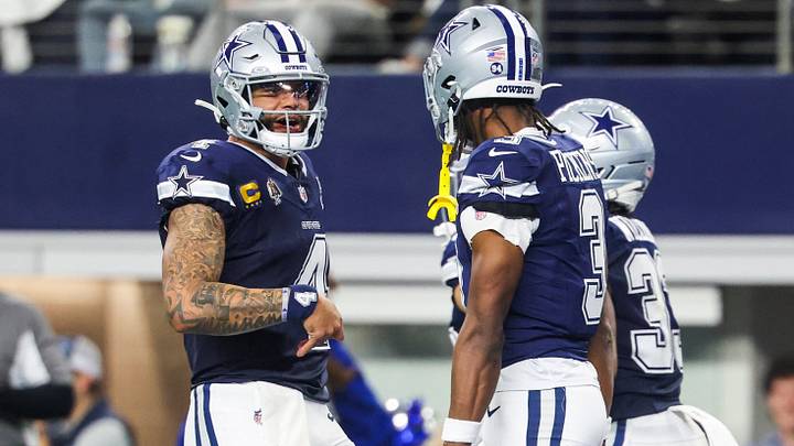 Dallas Cowboys quarterback Dak Prescott and wide receiver George Pickens. Dallas Cowboys quarterback Dak Prescott and wide receiver George Pickens.
