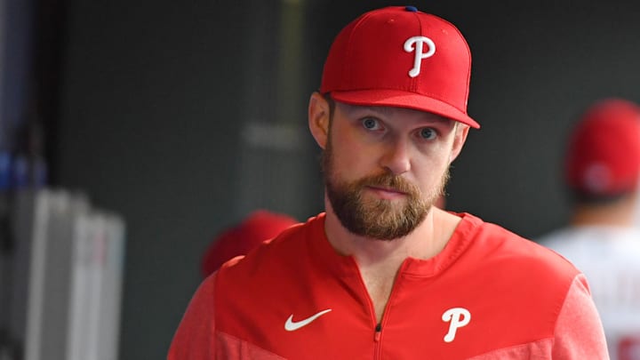 Rhys Hoskins hit 148 home runs with an .846 OPS in six seasons with the Phillies. Rhys Hoskins hit 148 home runs with an .846 OPS in six seasons with the Phillies.