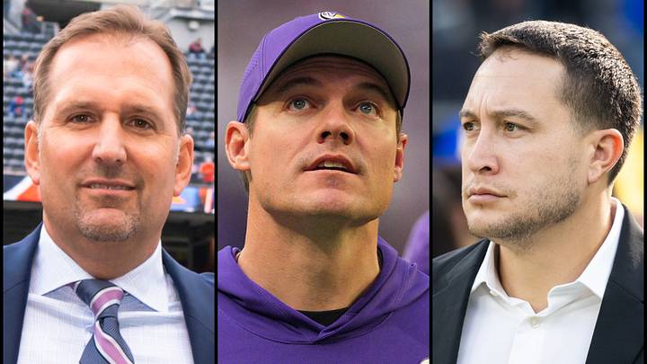 Vikings EVP of Football Ops Rob Brzezinski, head coach Kevin O'Connell, and new general manager Nolan Teasley Vikings EVP of Football Ops Rob Brzezinski, head coach Kevin O'Connell, and new general manager Nolan Teasley