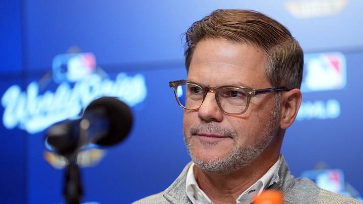 Blue Jays executive vice president and general manager Ross Atkins speaks to the media before game one of the 2025 MLB World Series. Credit: Nick Turchiaro-Imagn Blue Jays executive vice president and general manager Ross Atkins speaks to the media before game one of the 2025 MLB World Series. Credit: Nick Turchiaro-Imagn