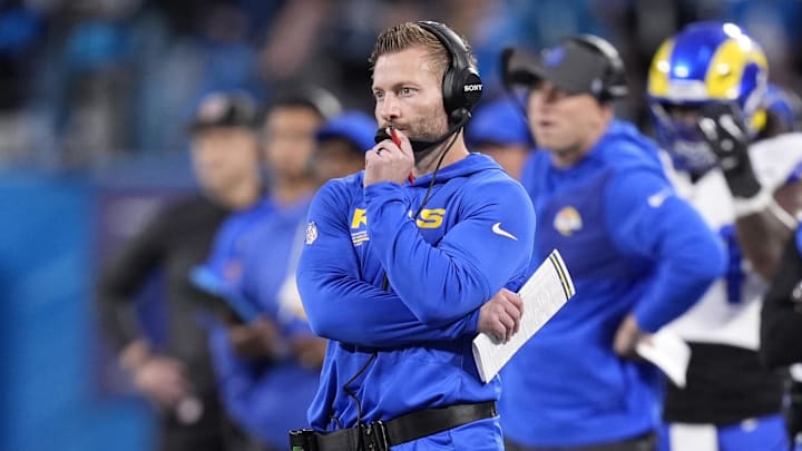 Rams coach Sean McVay could have a chance to move up to take an elite skill position player on Thursday night.