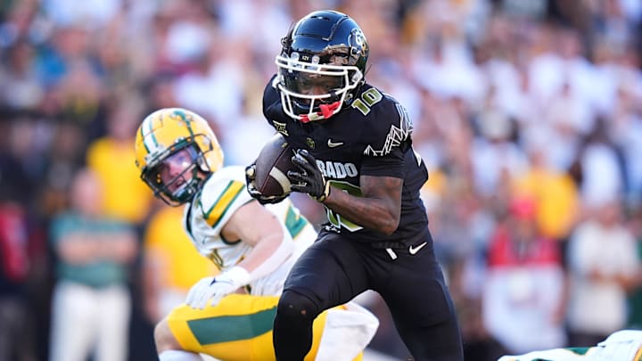 Colorado Buffaloes wide receiver LaJohntay Wester runs after a reception against the North Dakota State Bison.