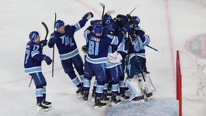 The Tampa Bay Lightning are undefeated at Raymond James Stadium.