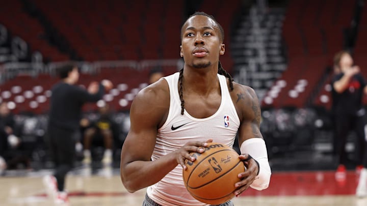 Jan 26, 2026; Chicago, Illinois, USA; Chicago Bulls guard Ayo Dosunmu (11) warms up before an NBA game against the Los Angeles Lakers at United Center. Mandatory Credit: Kamil Krzaczynski-Imagn Images